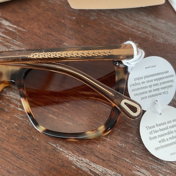 Chloe NWT CH0079S 001 Havana brown sunglasses with suede logo case and paperwork - Picture 6 of 16